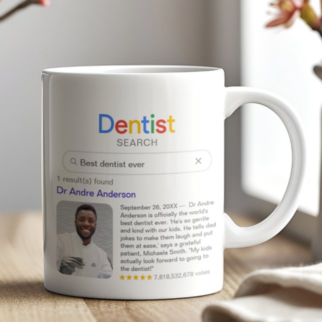 Taza De Café Funny Best Dentist Ever Search Results With Photo (Subido por el creador)