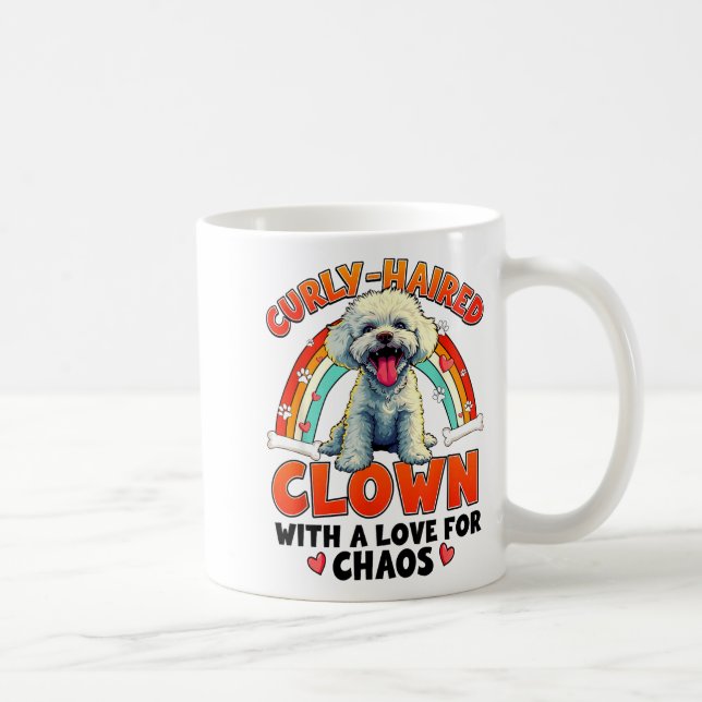 Taza De Café Funny Bichon Frise Design For Dog Lover  (Derecha)
