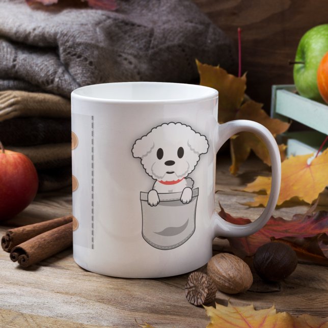 Taza De Café Funny Bichon Frisé Pocket Design Perro Lover Perso (Subido por el creador)