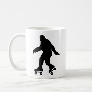 Taza De Café Funny Bigfoot Roller Sking