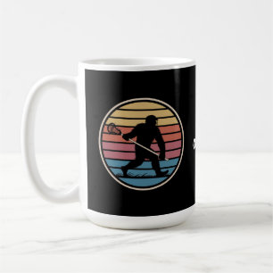Taza De Café Funny Bigfoot Sasquatch Lacrosse Vintage Sunset