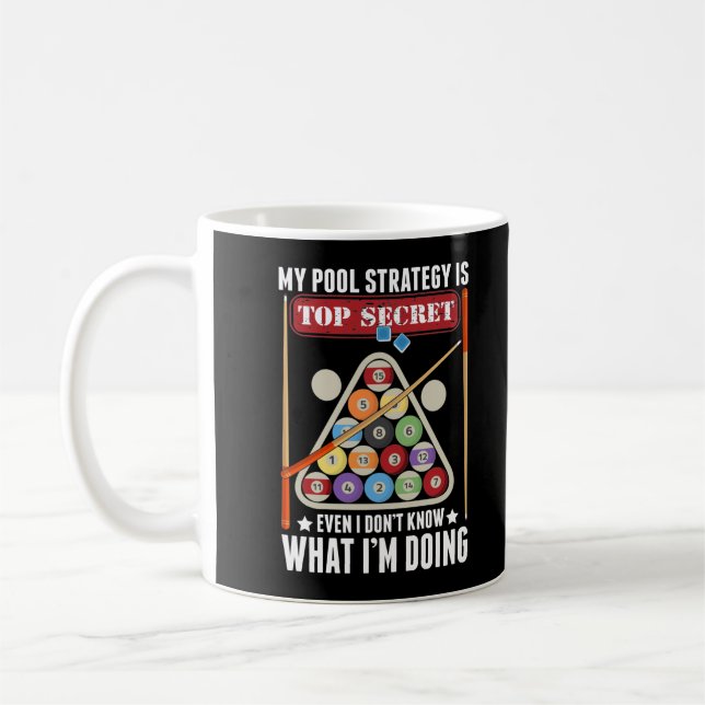 Taza De Café Funny Billiard Strategy Cue Snooker Pool Player (Izquierda)
