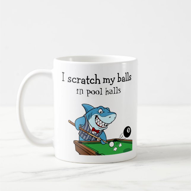 Taza De Café Funny Billiards Pool Hall Rebel (Izquierda)