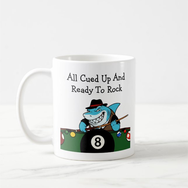 Taza De Café Funny Billiards Pool Hall Rebel (Izquierda)