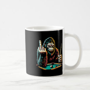 Taza De Café Funny Billiards Pool Player Retro Bigfoot Sasquatc