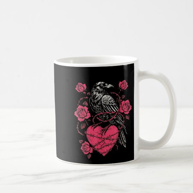 Taza De Café Funny Black Bird F-caw-f Anti Valentines Day Singl (Derecha)