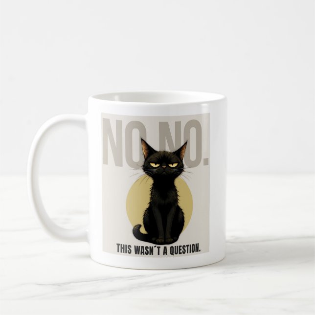 Taza De Café Funny Black Cat Meme Coffee Mug (Izquierda)