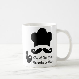 Taza De Café Funny Black Mustache Personalizado Nombre de texto