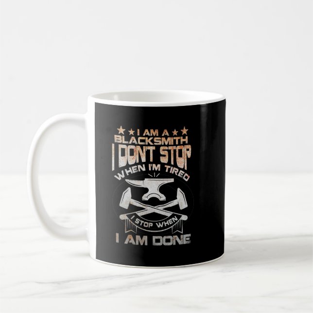 Taza De Café Funny Blacksmith cita ropa para Men Smith para (Izquierda)
