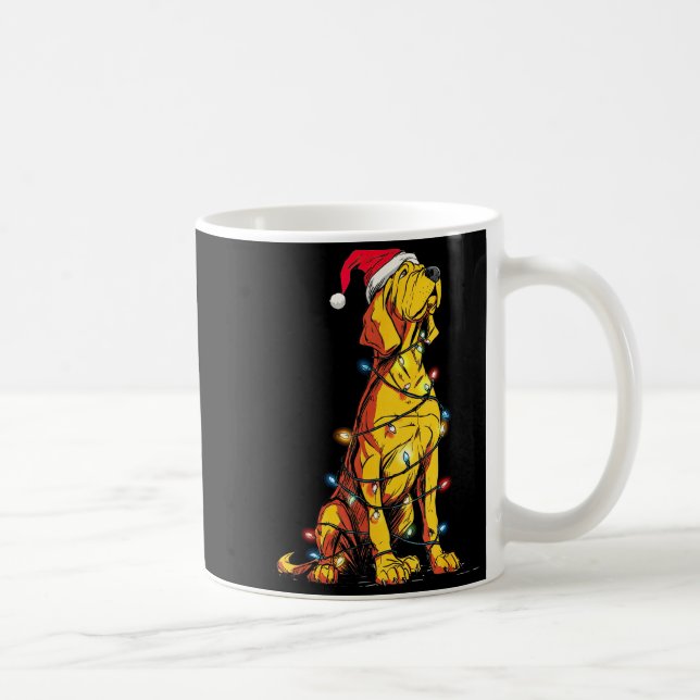 Taza De Café Funny Bloodhound Christmas Graphics Dog Lights Lov (Derecha)