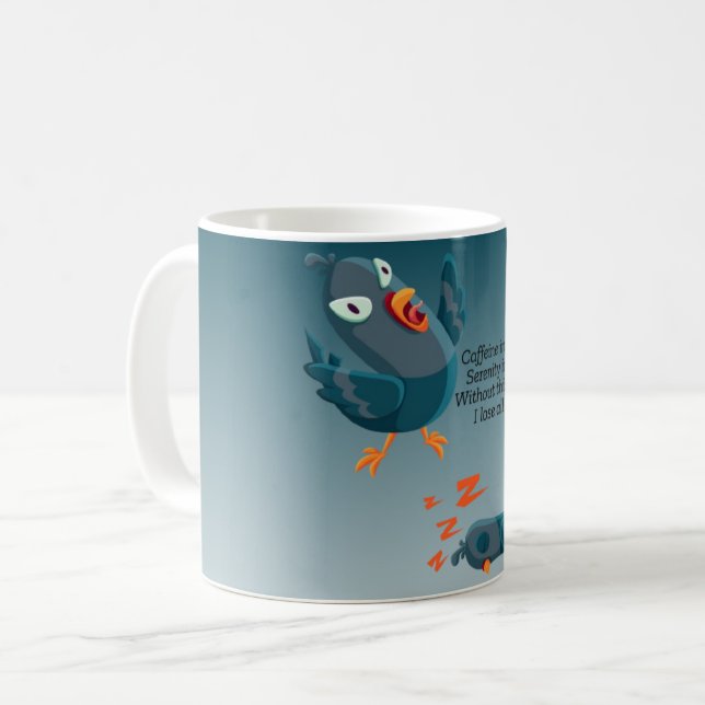 Taza De Café Funny Blue Angry Bird Coffee Mug (Anverso izquierdo)