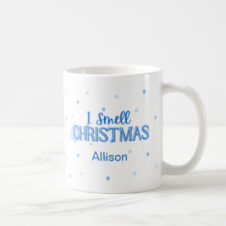 Taza De Café Funny Blue I Smell Navidades