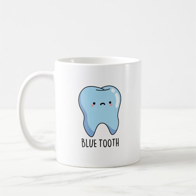 Taza De Café Funny Bluetooth Técnica Blue Tooth Pun (Izquierda)
