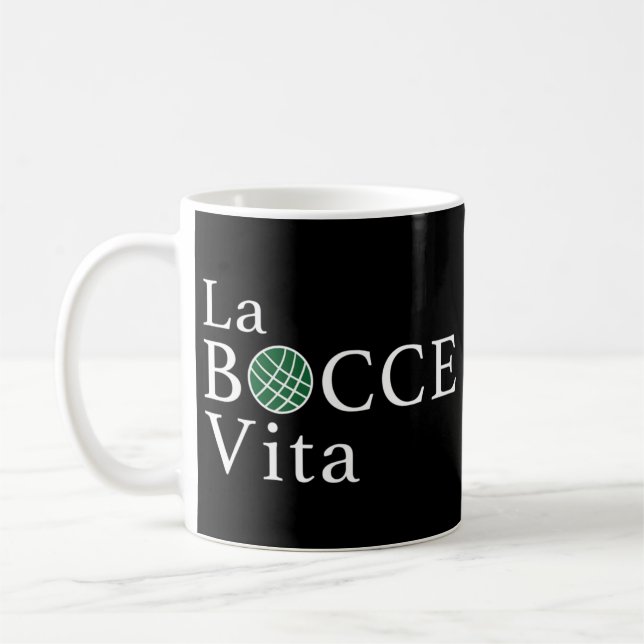 Taza De Café Funny Bocce La Bocce Vita Orgullo italiano (Izquierda)
