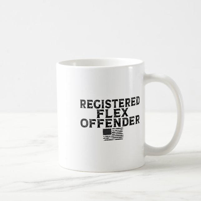 Taza De Café Funny Bodybuilding Workou, Funny Offender Flex reg (Derecha)