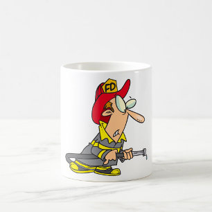 Taza De Café Funny bombero con el responsable de emergencias de