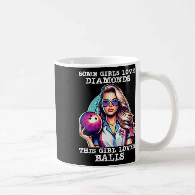 Taza De Café Funny Bowling Art Para Mujeres Chicas Track Bowlin (Derecha)