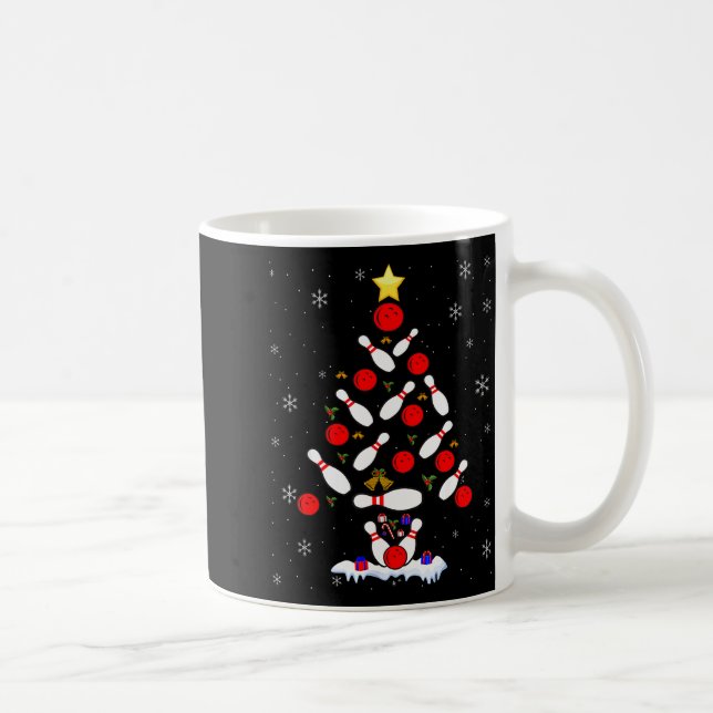 Taza De Café Funny Bowling Christmas Tree Lights Xmas For Men W (Derecha)