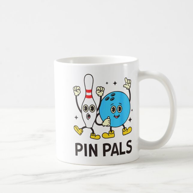 Taza De Café Funny Bowling N Pals Bowl Bowler Bowling Lover  (Derecha)