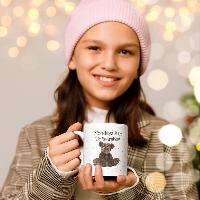 Taza De Café Funny Brown Bear Cul Lunes Trabajo Pun Animal (Subido por el creador)