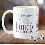 Taza De Café Funny Bunco Coffee Mug<br><div class="desc">Cita divertida para los jugadores de Bunco. Mi parte favorita del día es Bunco o'clock. Diseño divertido para los chicas de noche. Gran regalo o premio. Diseño de estilo tipográfico moderno.</div>