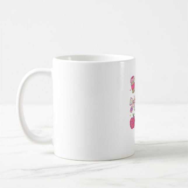 Taza De Café Funny Bunny Coquette Bow Rabbit Teacher Easter Ret (Izquierda)