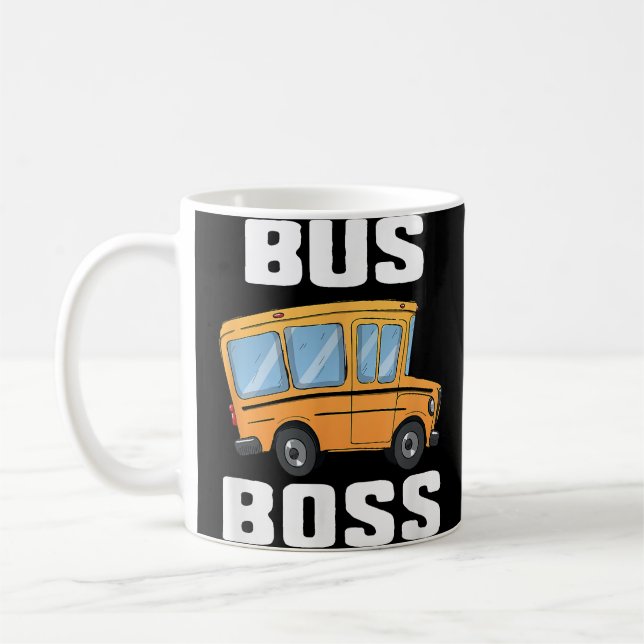 Taza De Café Funny Bus Boss School Bus Driver (Izquierda)