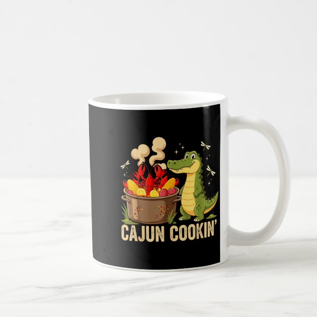 Taza De Café Funny Cajun Louisiana Boil Alligator Crawfish Mard (Derecha)