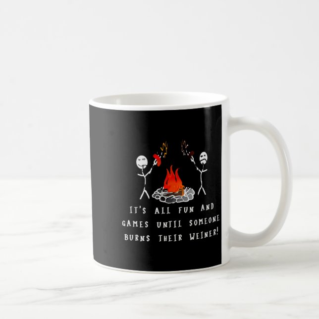 Taza De Café Funny Camng Burnt Weiner  (Derecha)