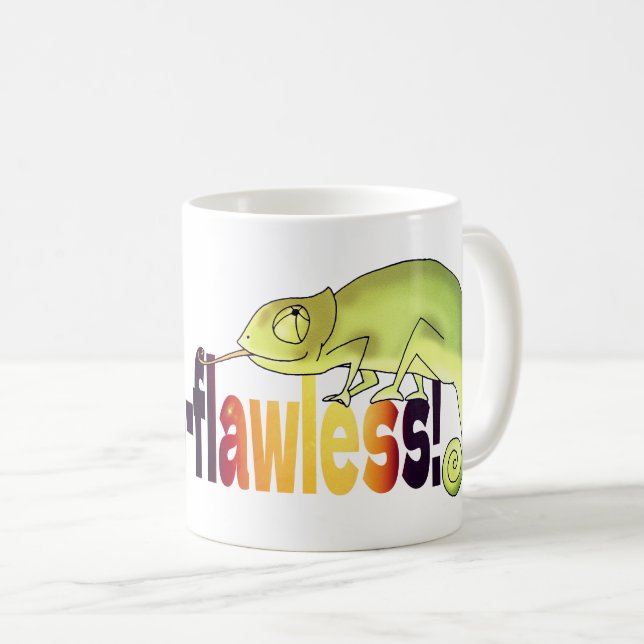 Taza De Café Funny Camou-flawless Chameleon Pun (Anverso derecho)
