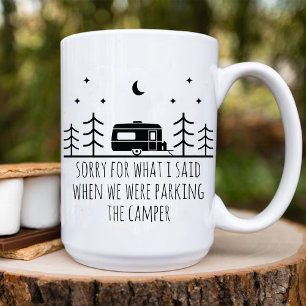 Taza De Café Funny Camping Lover Husband Nombre minimalista