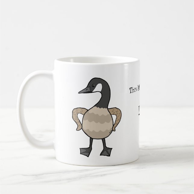 Taza De Café Funny Canada Goose Guard Canadian Gift Custom Name (Izquierda)