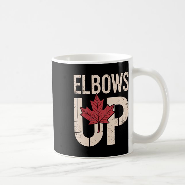 Taza De Café Funny Canada Meme Elbows Up (1)  (Derecha)