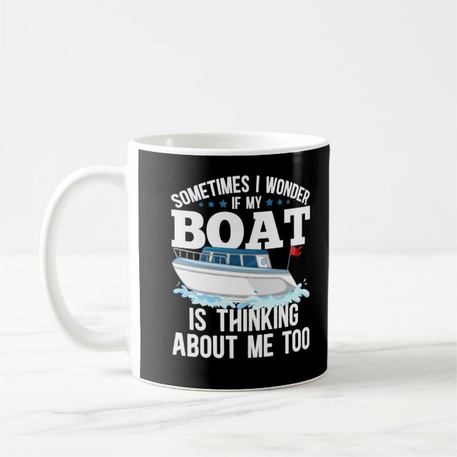 Taza De Café Funny Capitán del barco: Humor de navegación (Izquierda)