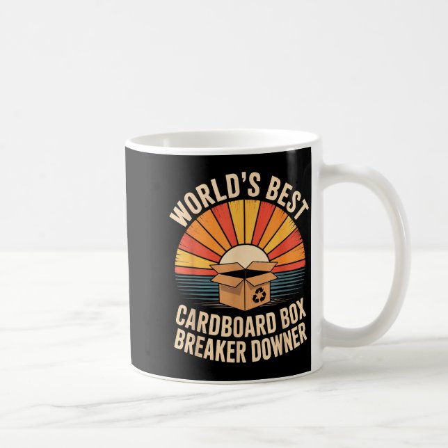 Taza De Café Funny Cardboard Box Breaker Downer Sarcastic Recyc (Derecha)
