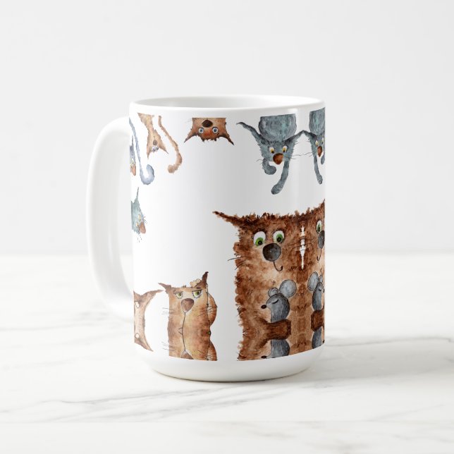 Taza De Café Funny cartoon cats (Anverso izquierdo)
