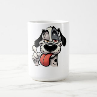 Taza De Café funny cartoon dog mug with tongue out