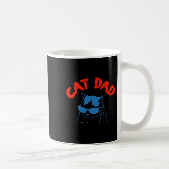 Taza De Café Funny Cat Dad Club 2 Sided Life Is Better With Cat (Derecha)