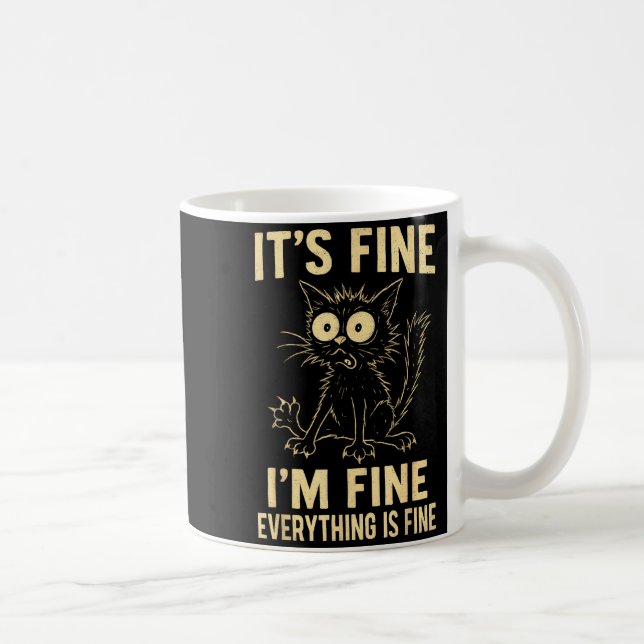 Taza De Café Funny Cat Graphic Tee Men Women Kids Weird Crazy M (Derecha)