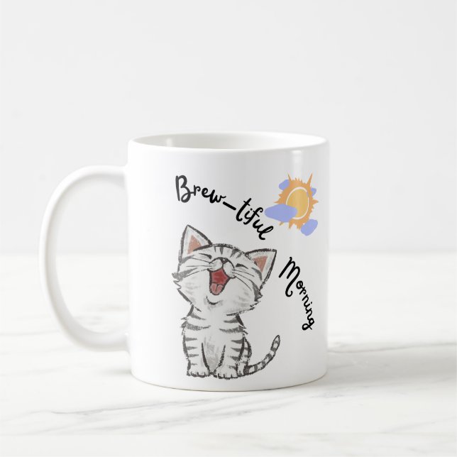 Taza De Café Funny Cat Morning Brew Cup (Izquierda)