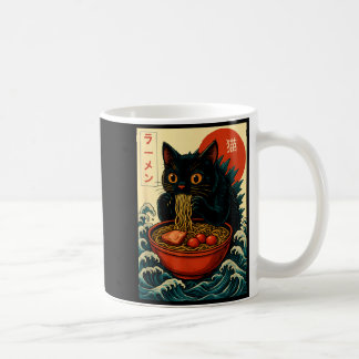 Taza De Café Funny Catzilla Anime Ramen Japanese Cat Gifts Men