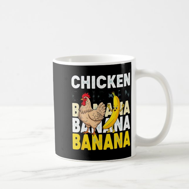 Taza De Café Funny Chicken Banana Dance Meme For Kids &amp; Adu (Derecha)