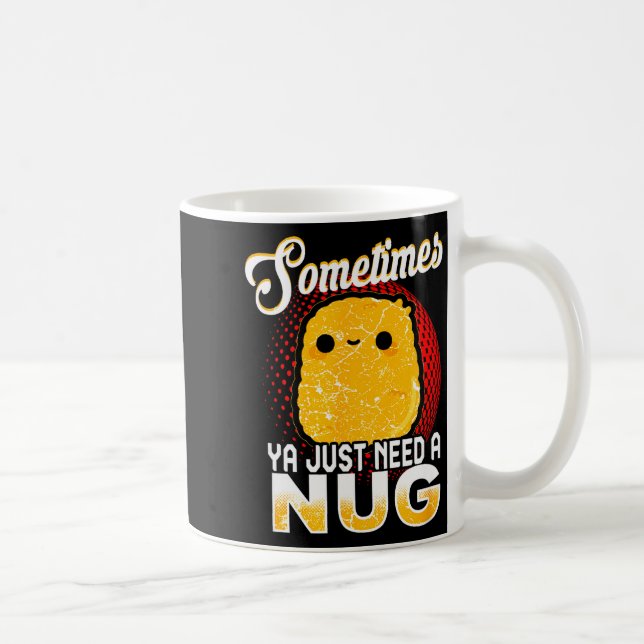 Taza De Café Funny Chicken Nugget Fast Food Costume  (Derecha)