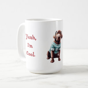 Taza De Café Funny Chocolate Lab en Navidades Sweater