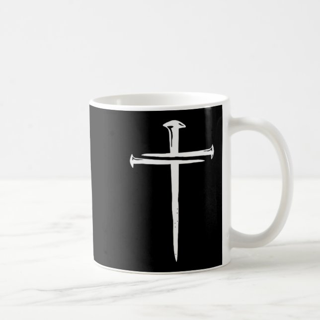 Taza De Café Funny Christian Jesus Crist Three Nails Cross  (Derecha)