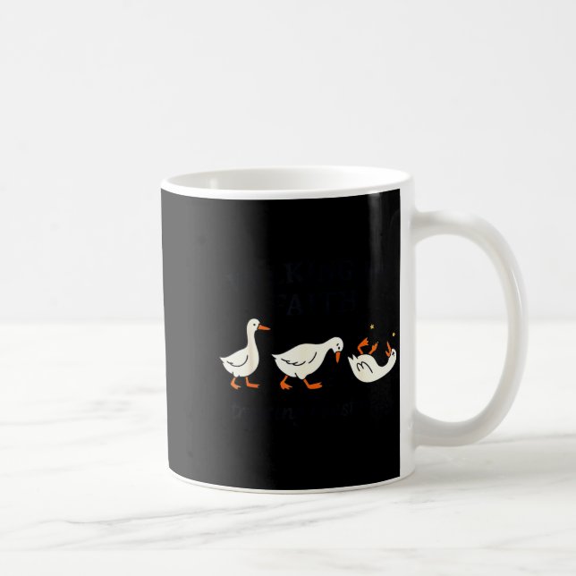 Taza De Café Funny Christian – Walking By Faith Tripng Constant (Derecha)