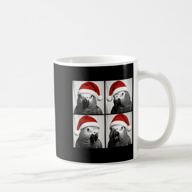 Taza De Café Funny Christmas African G Parrot Santa Photo Booth (Derecha)