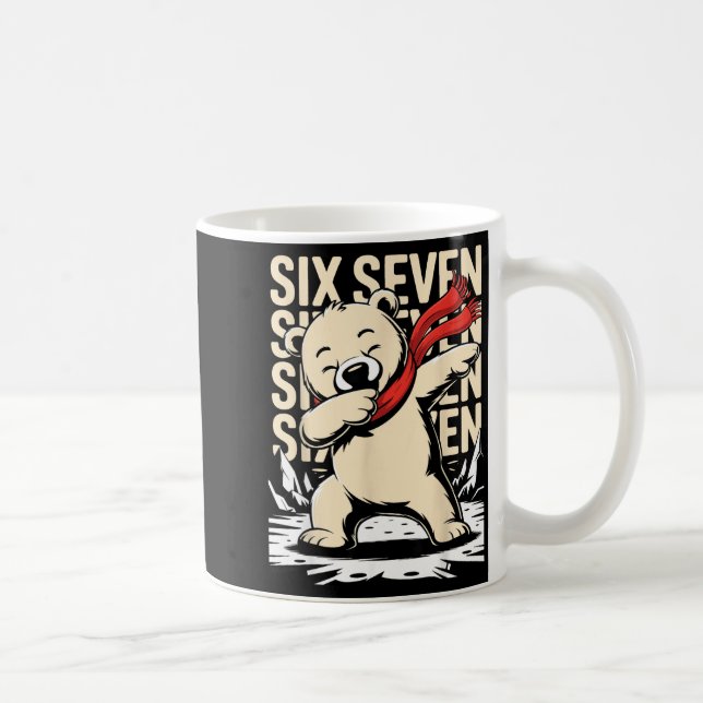 Taza De Café Funny Christmas Bear Dabbing Xmas Dab Six Seven 67 (Derecha)