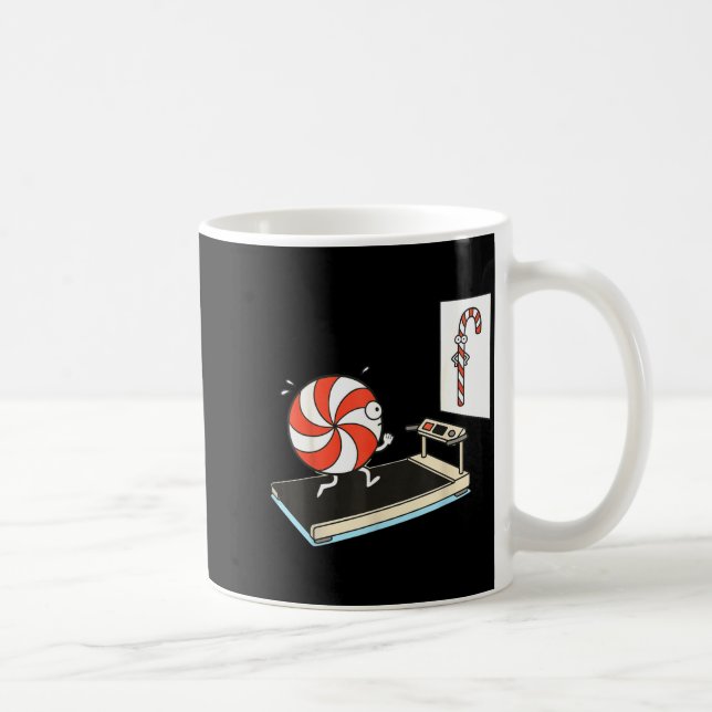 Taza De Café Funny Christmas Candy Cane Peppermint Candy Humor  (Derecha)