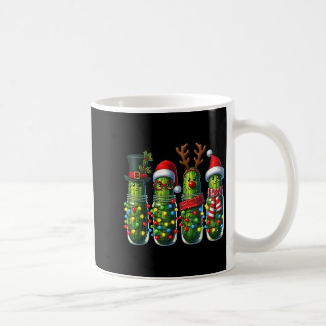 Taza De Café Funny Christmas Ckle Lights Cactus Family Holiday  (Derecha)